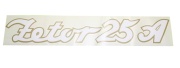 Nápis pro Zetor 25 A - bílý - zlatá kontura